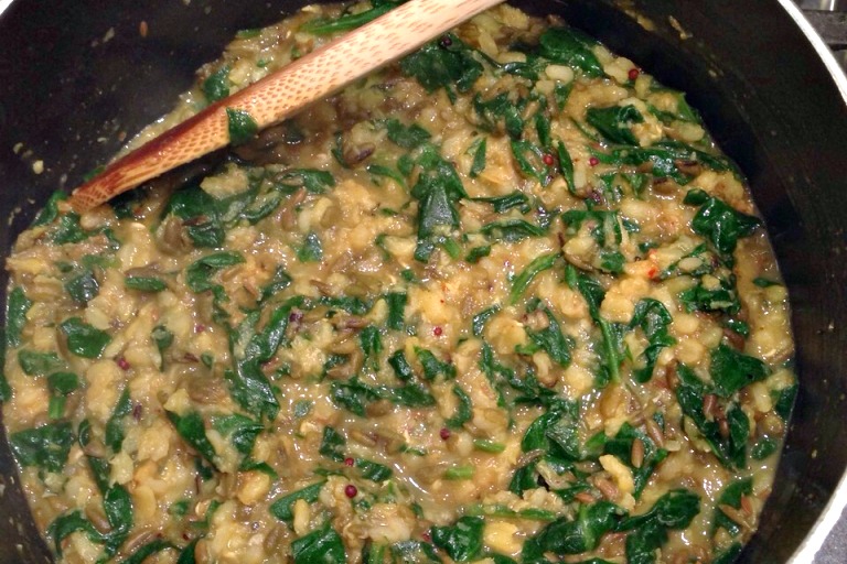 Spinach and Moong Dal